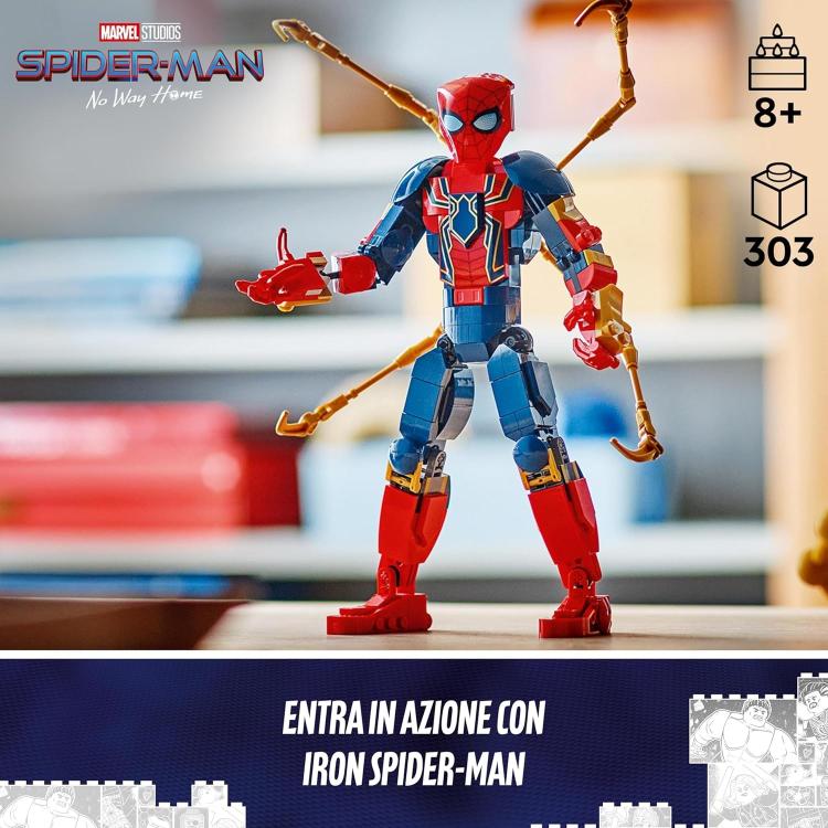 Lego Marvel Pergonaggio Costruibile Di Iron Spider-Man 76298 Action Figure 303Pz