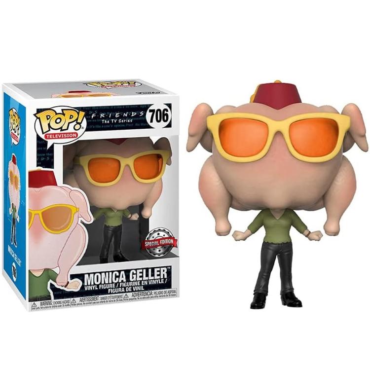 Funko Pop & Tee Friends : Monica W/ Turkey | Action Vinyl Figure + T-Shirt (M)