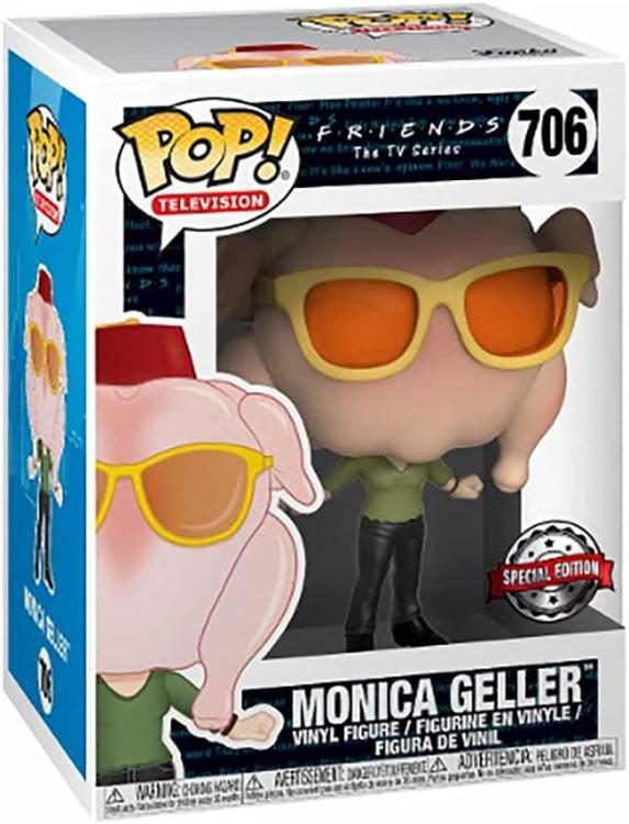 Funko Pop & Tee Friends : Monica W/ Turkey | Action Vinyl Figure + T-Shirt (L)