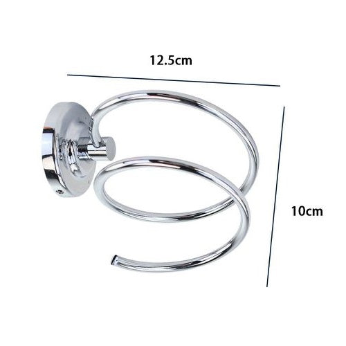 Supporto Porta Phon Asciugacapelli Spirale A Muro Parete Acciaio Accessori Bagno