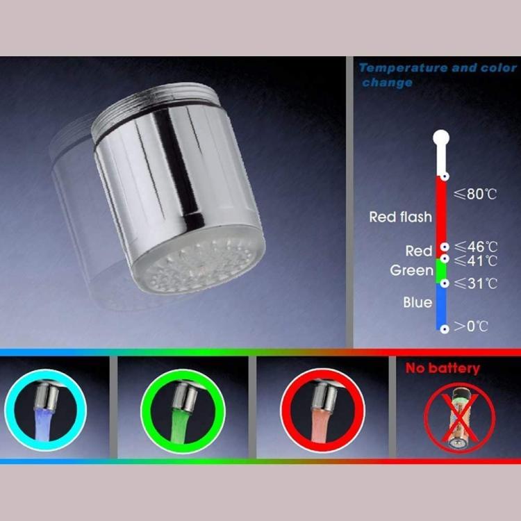 Filtro Rubinetto Rompigetto Universale Bagno Cucina Led Rgb Sensore Temperatura