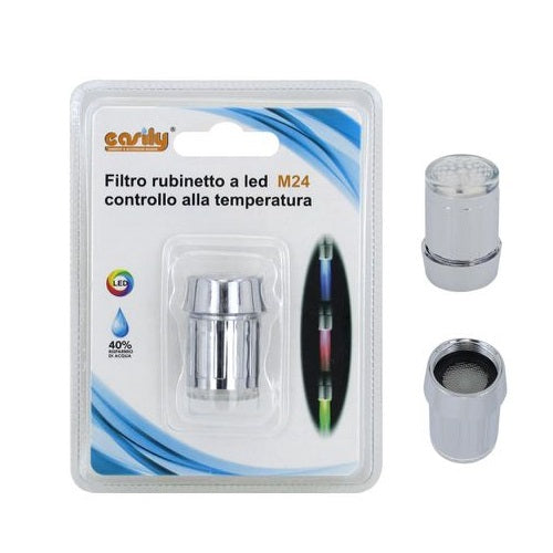 Filtro Rubinetto Rompigetto Universale Bagno Cucina Led Rgb Sensore Temperatura