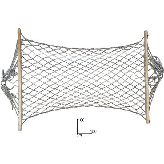 AMACA CLASSICA BAMBINI RETE COTONE GIARDINO CAMPEGGIO ASSE LEGNO CORDA 100X150