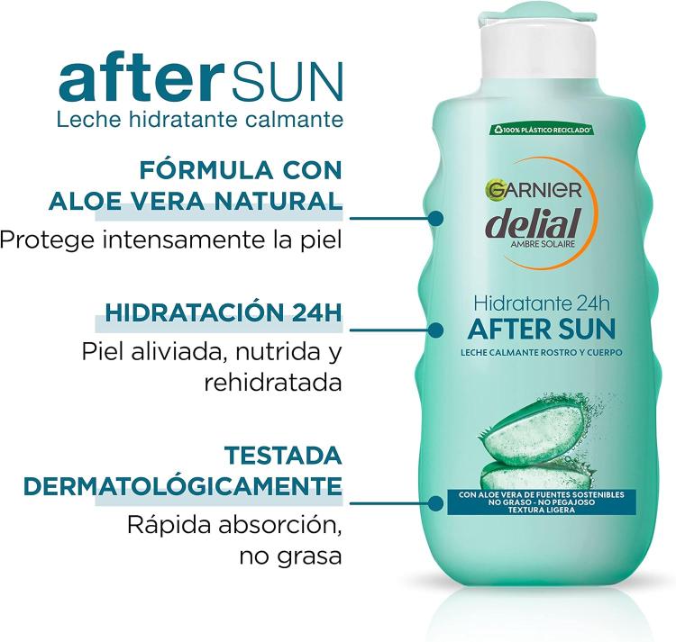 Garnier Ambra Solaire Doposole Latte Idratante Lenitivo Con Aloe Vera 200Ml