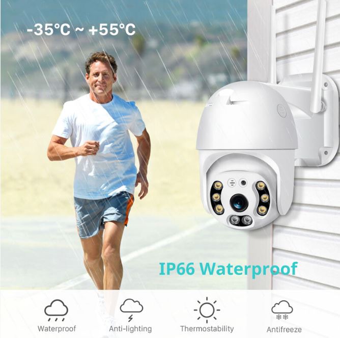 Telecamera Ip Cam Ptz Wifi Camera Sd Ip66 Wireless Da Esterno Speed Zoom 1080P