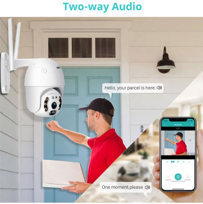 Telecamera Ip Cam Ptz Wifi Camera Sd Ip66 Wireless Da Esterno Speed Zoom 1080P