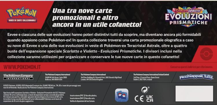 Pokemon Storage Box Sv8.5 Scarlatto E Violetto Evoluzioni Prismatiche (It) Tcg