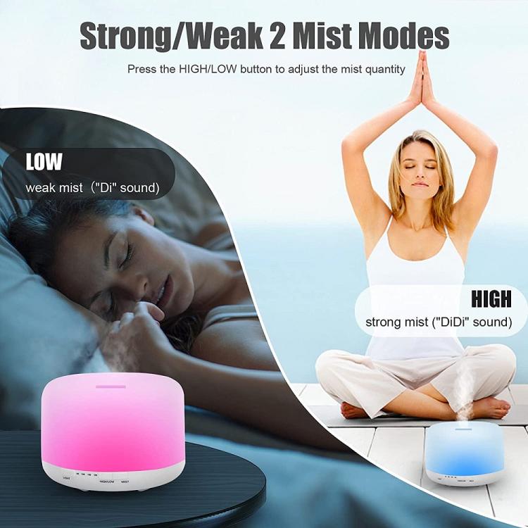 DIFFUSORE OLI AROMI UMIDIFICATORE AROMATERAPIA 500ML LAMPADA LED CON TELECOMANDO