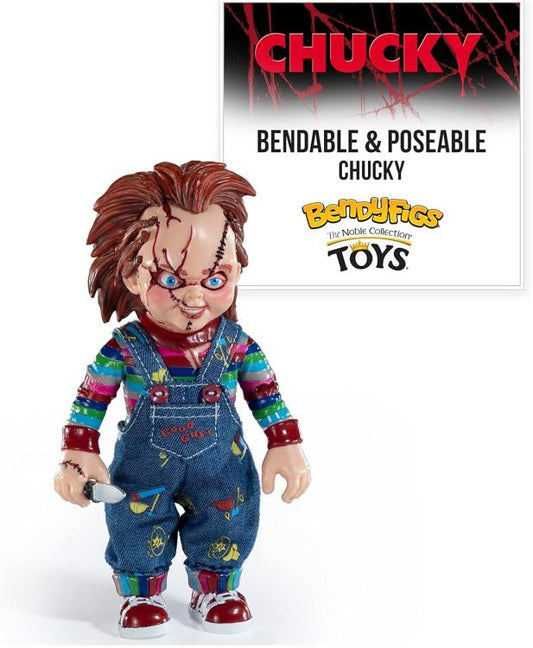 BENDYFIGS - HORROR CHUCKY ACTION FIGURE 15CM NOBLE COLLECTION BAMBOLA ASSASSINA