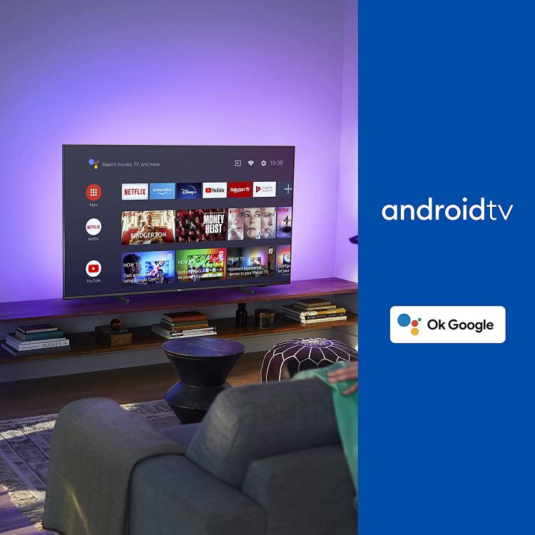 Philips Smart Tv 50" Led Ambilight 50Pus7906/12 Ultra Hd 4K Hdr Google Assistant