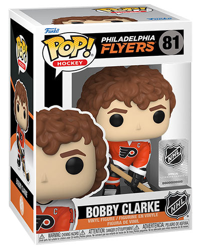 Funko Pop ! Hockey Nhl Legends Philadelphia Flyers (81) Bobby Clarke Figure 9Cm