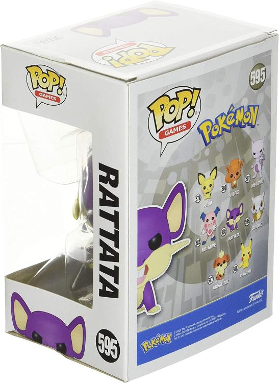 Funko Pop ! Games Pokemon (856) Rattata - Topo Vinyl Figure Ratto Vinyl Mouse