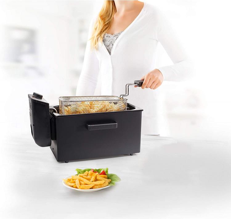 Princess Friggitrice A Olio 3Lt Acciaio Inox Nero 2000 W Contenitore Removibile
