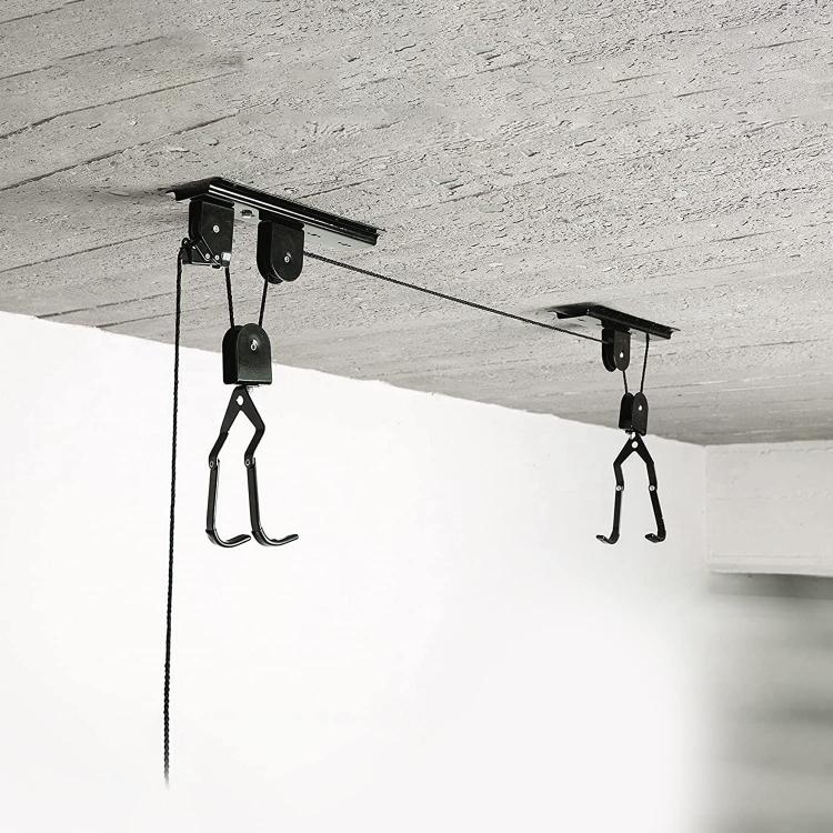 Supporto Appendi Bici Staffa Bicicletta Soffitto Garage Carrucola Gancio Xc-2624