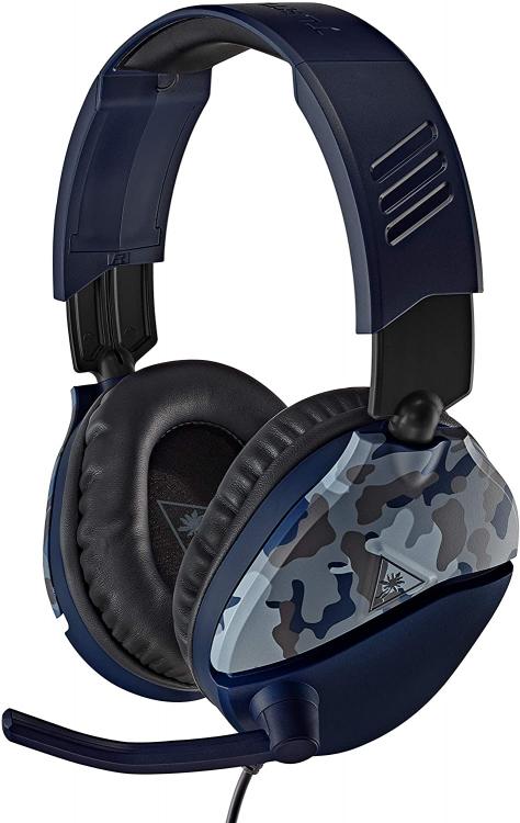 Turtle Beach Recon 70 Camo Blu Camo Cuffie Gaming Ps4 Ps5 Xbox One Pc Jack 3,5Mm