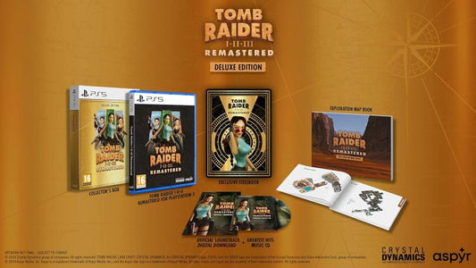 Tomb Raider 1-3 Remastered Deluxe Edition Ps5 Starring Lara Croft Playstation