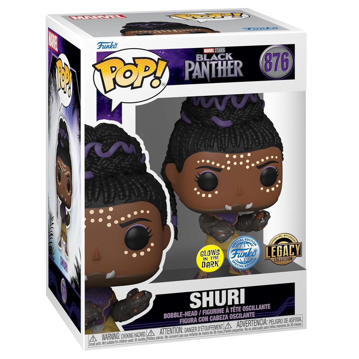Funko Pop! & Tee: Marvel - Black Panther Shuri - Large (L) - T-Shirt Maglietta - Figura in Vinile da Collezione