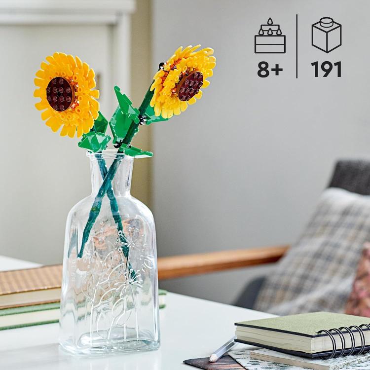 Lego -Creator Girasoli Ornamentali Fiori 40524 Decorazione Casa Costruzione 25Cm