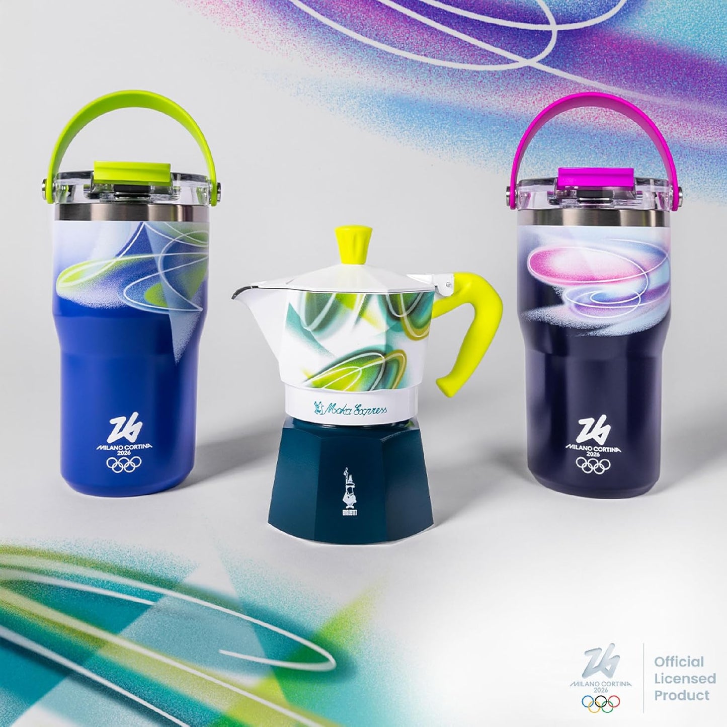 BIALETTI Borraccia Termica Viola Milano Cortina Bottiglia Isotermica Thermal Mug