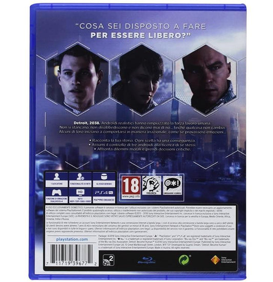 Detroit Become Human Ps4 Gioco Italiano Videogioco Sony Playstation 4 Nuovo Pal