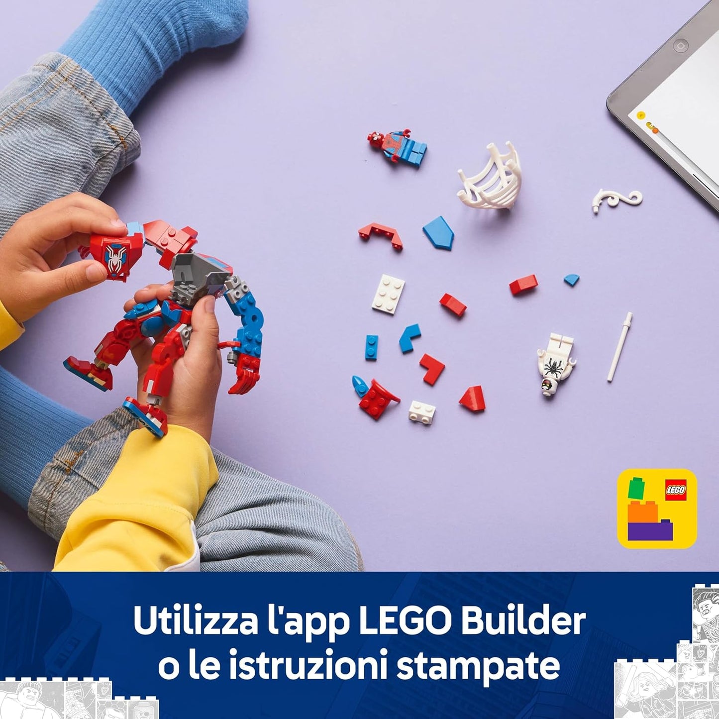 Lego Marvel Spiderman 76308 Spider-Man Mech Vs Anti-Venom 6+ Costruzione 107pz