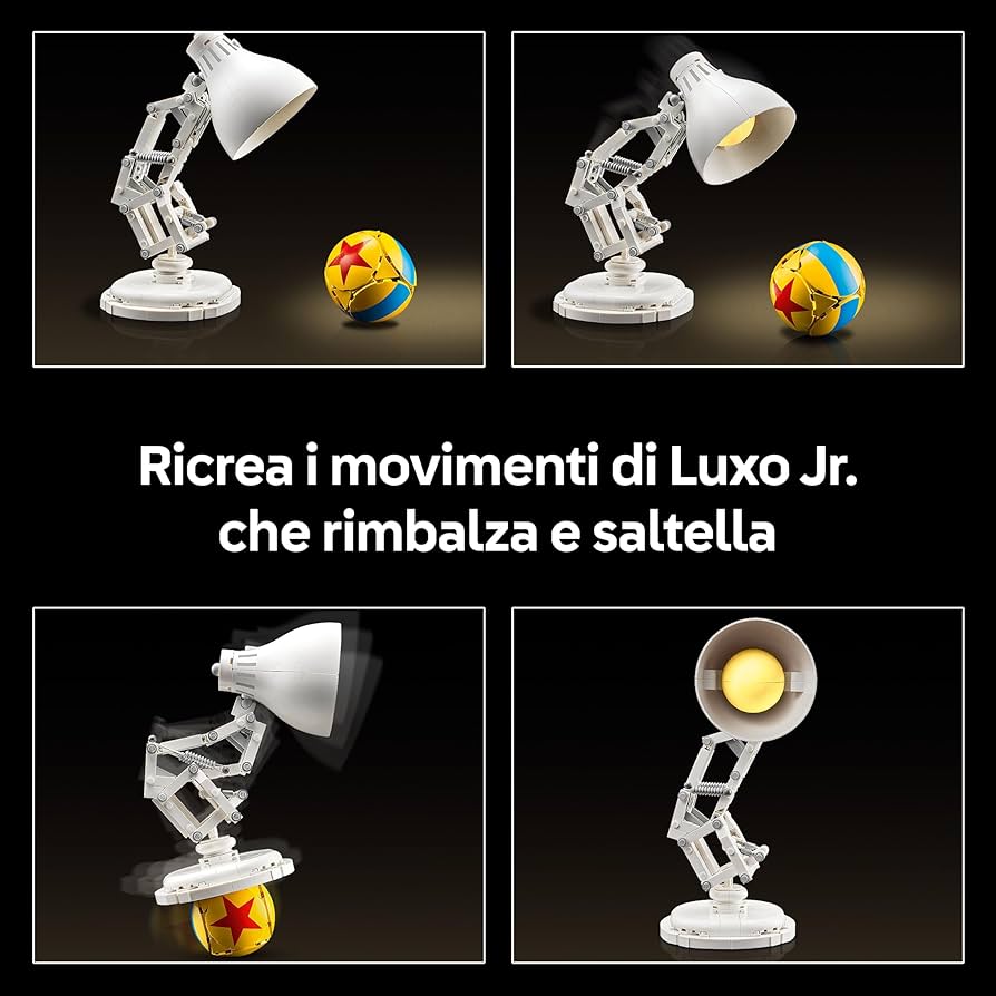 Lego Ideas Disney Pixar Luxo Jr. 21357 Set Con Lampada PIXAR