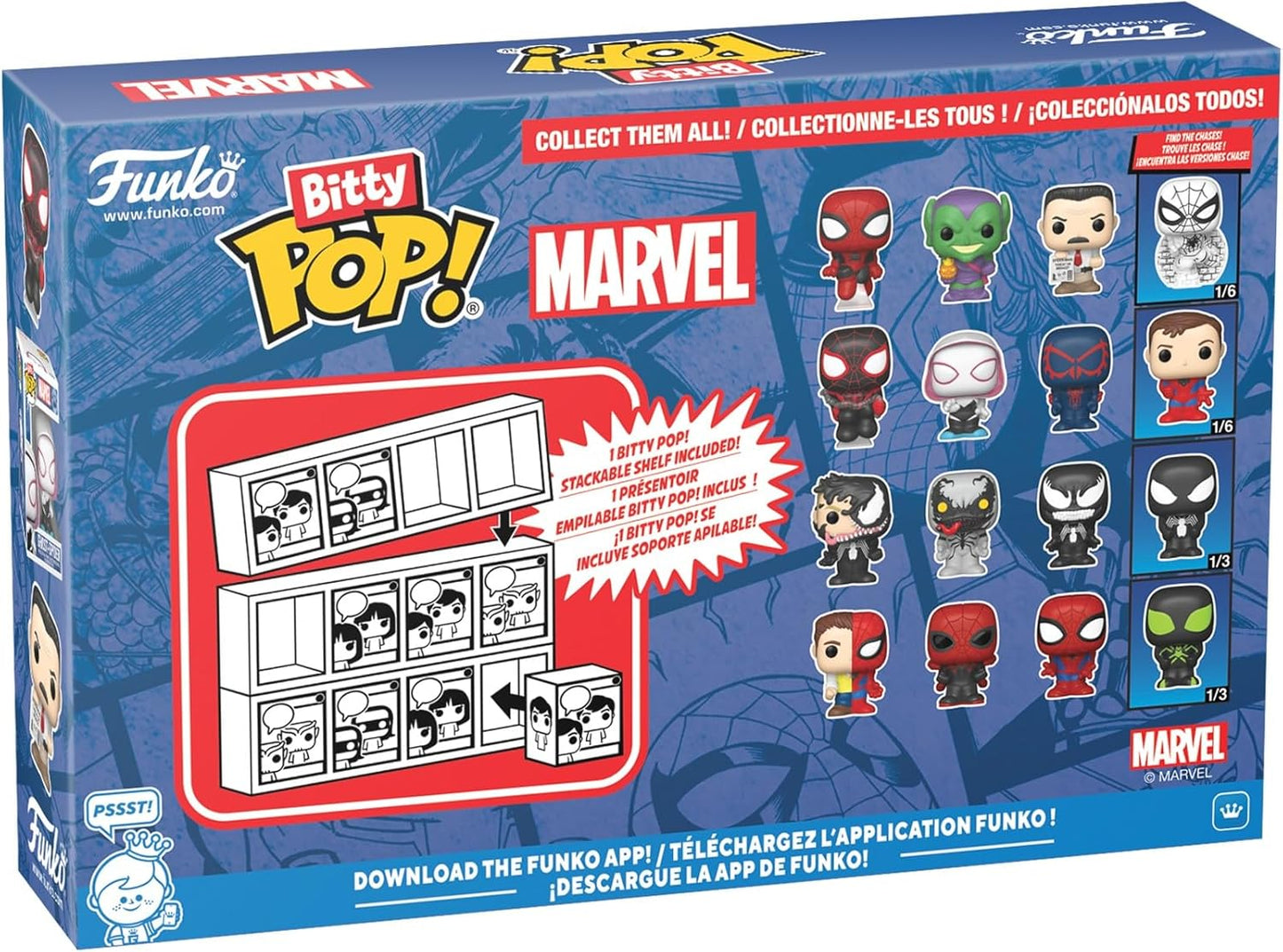 Funko Bitty Pop! Marvel Spiderman 4 Pack Spiderman Limited Chase