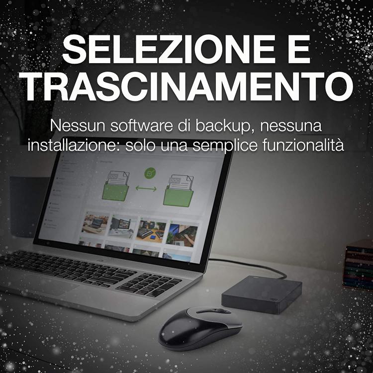 Hard Disk Esterno Seagate HDD Ext 2.5" 2Tb USB 3.0 Memoria PC PS4 Portatile Hd