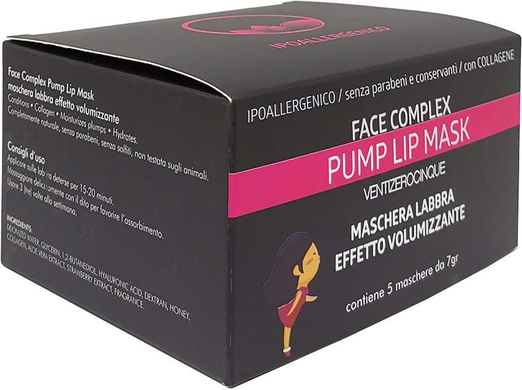 Maschera Volumizzante Labbra-Pump Lip Mask Face Complex Ialuronico + Collagene