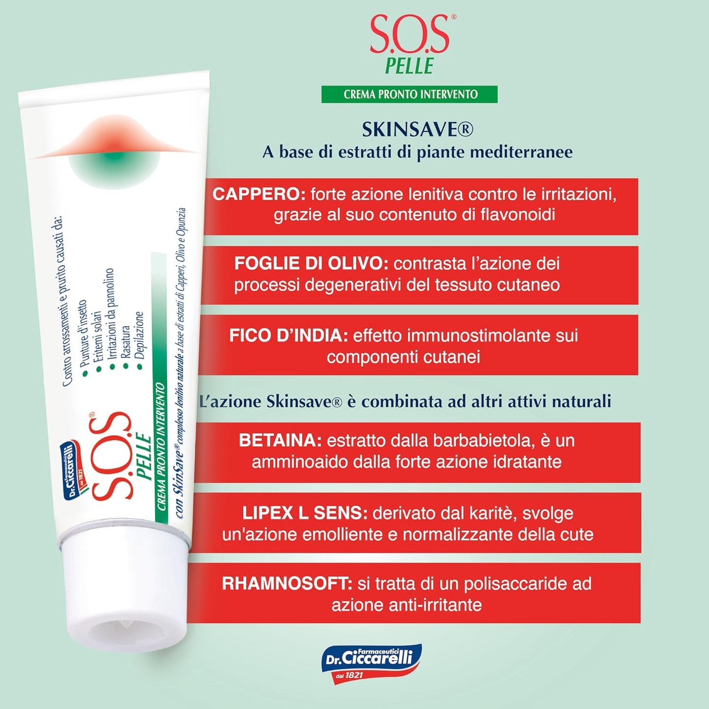 S.O.S Dr Ciccarelli Crema Pronto Intervento 25ml Made Italy Dermatologico
