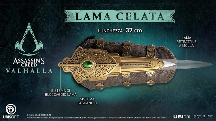 ASSASSIN'S CREED VALHALLA HIDDEN BLADE LAMA CELATA NASCOSTA EIVOR ACTION FIGURE