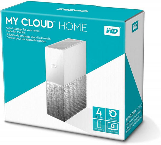 Wd Nas 3.5" My Cloud Home 4Tb Gigabit Usb 3.0 Dispositivo Archiviazione Dati Pc