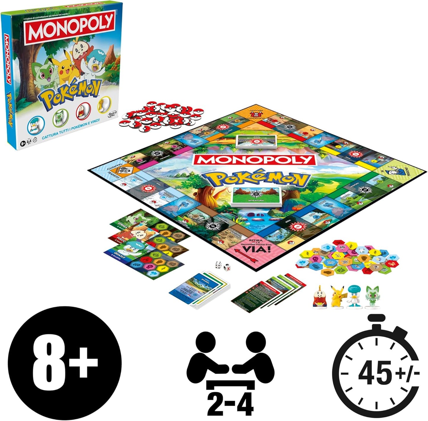 Monopoly Pokémon Edition, gioco da tavolo - Versione italiana