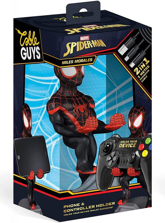 Cable Guys (Spiderman Miles Morales) Marvel Statuetta Base Smartphone Controller