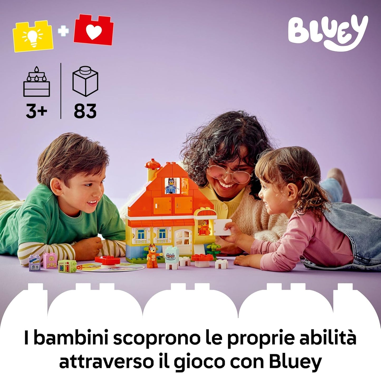 Lego - Duplo 10459 Bluey (Casa della Famiglia di Bluey Gioco Memoria) 83 pz (2+) Costruzioni