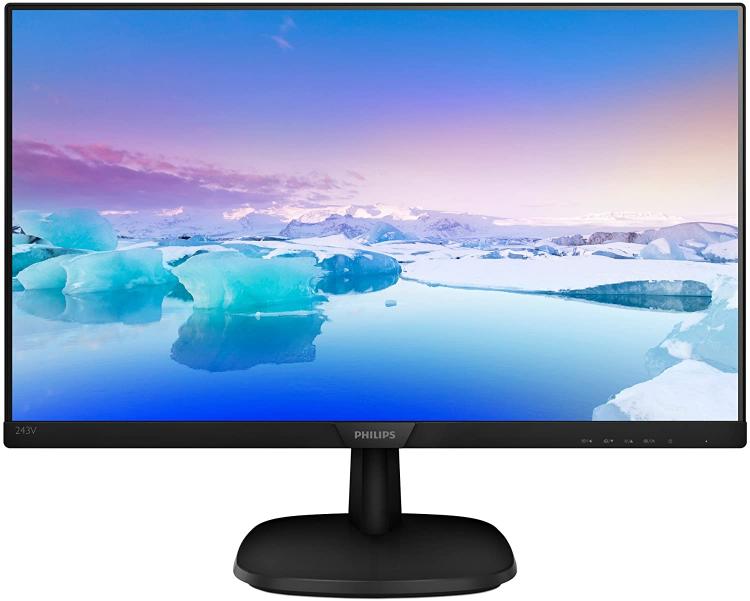Philips Monitor V Line 24" Led Ips Full Hd Three Side 720P Hdmi 243V7Qdsb Pc