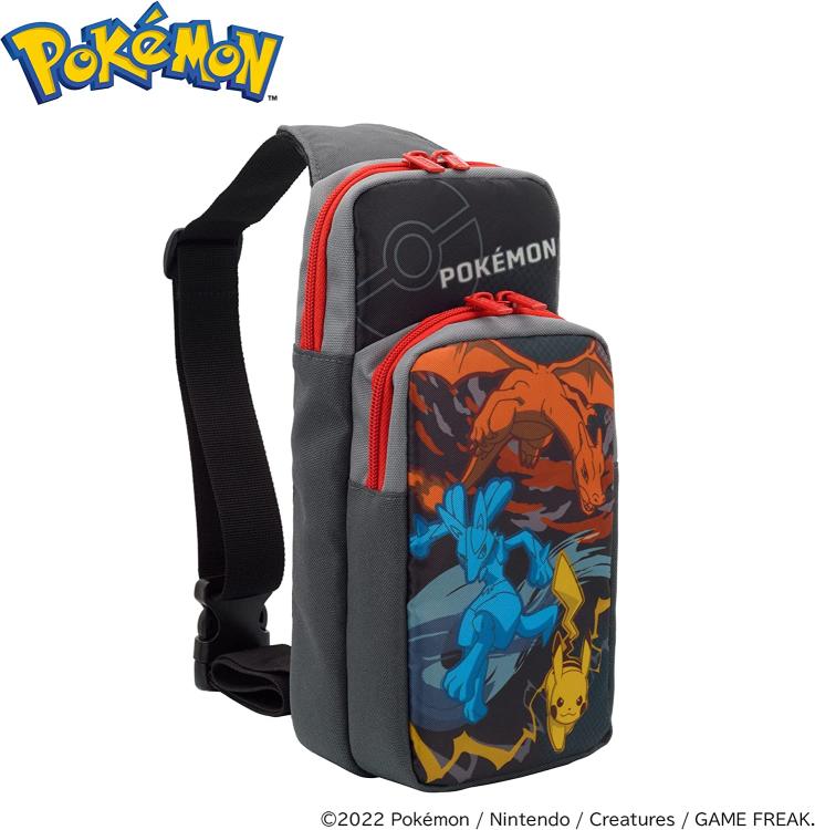 Hori Borsa A Tracolla Lucario / Charizard Nintendo Switch Ufficiale Pokemon Bag