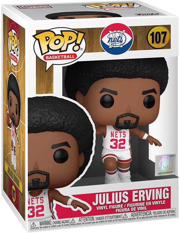 Funko Pop Nba Legends 107 Julius Erving Nets Home Vinyl Action Figure Statuetta