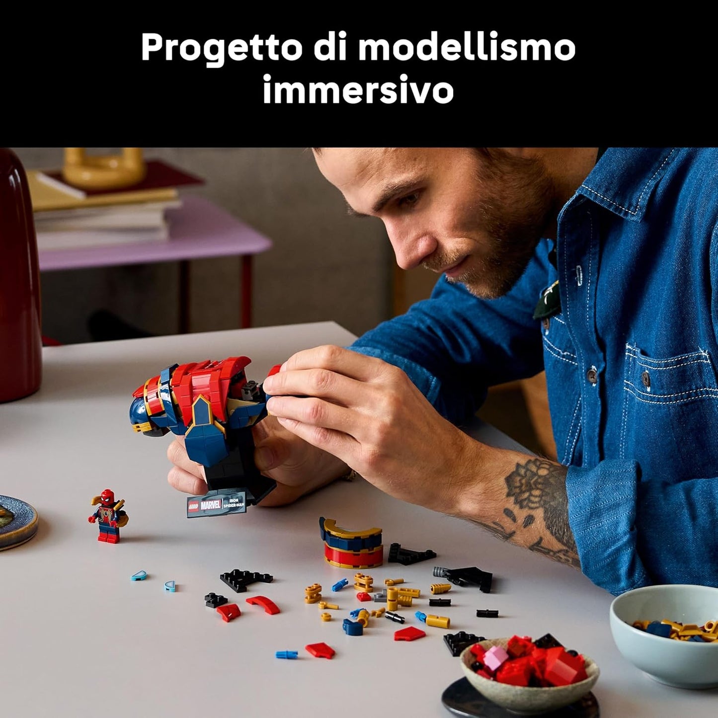 Lego - Marvel 76326 (Busto di Iron Spider-Man) Figure Costruzioni 379 pz 18+ Infinity