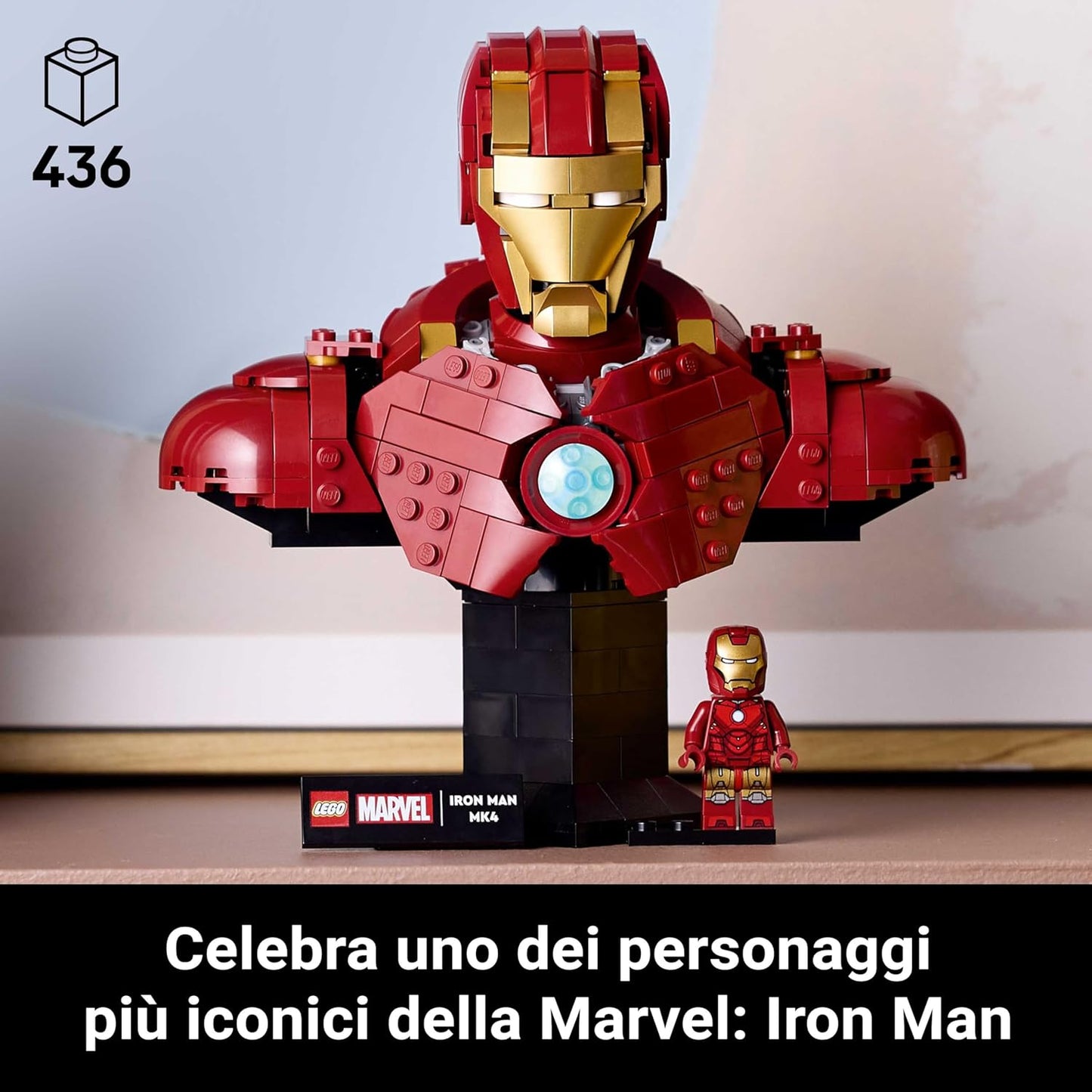 Lego - Marvel 76327 (Busto di Iron Man MK4) Figure Costruzioni 436 pz 18+ Infinity