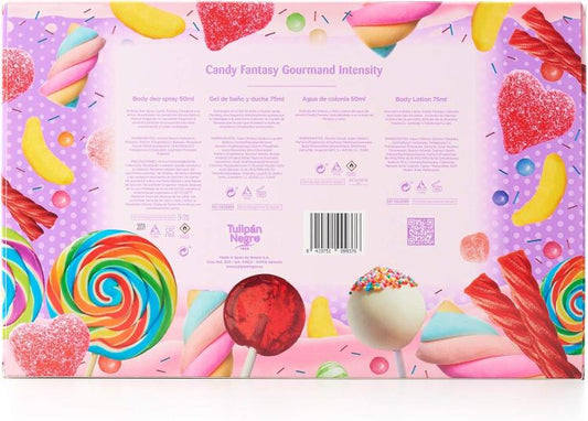 Tulipan Negro Candy Fantasy Confezione 4Pz Profumo Bagnoschiuma Deo Crema Corpo