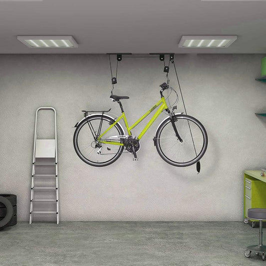 Supporto Appendi Bici Staffa Bicicletta Soffitto Garage Carrucola Gancio Xc-2624