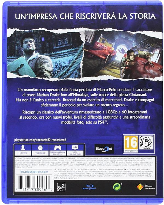 Uncharted 2: Il Covo Dei Ladri Remastered Ps4 Gioco Italiano Play Station 4 Pal