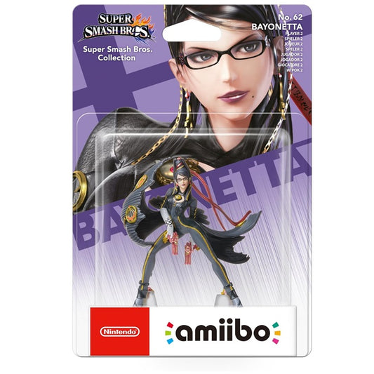 AMIIBO BAYONETTA SUPER SMASH BROS COLLECTION NO.62 FIGURE NINTENDO STATUA NUOBO