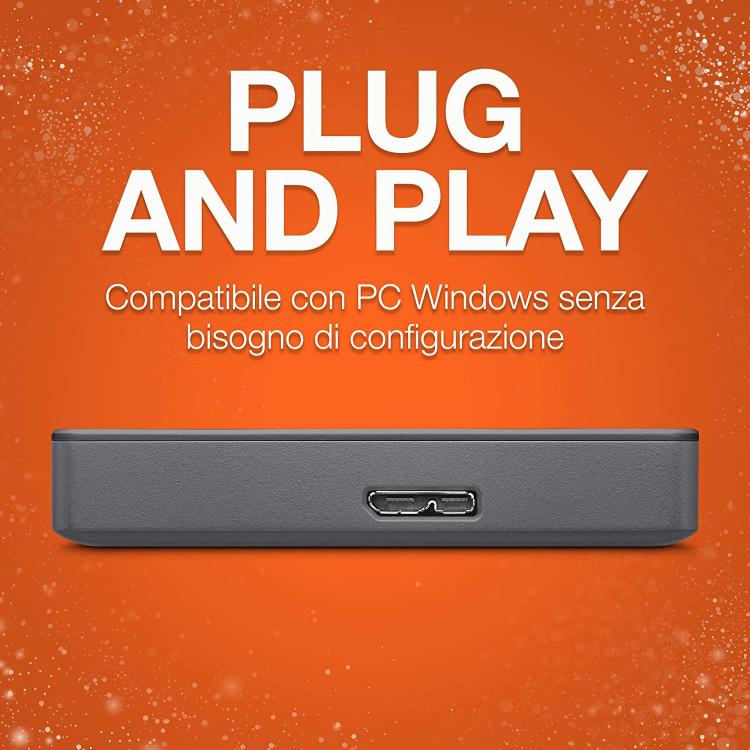 Hard Disk Esterno Seagate Hdd Ext 2.5" 1Tb Usb 3.0 Memoria Pc Ps4 Portatile Gb
