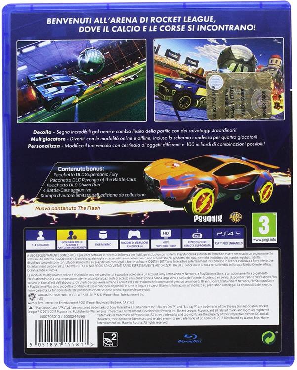 Rocket League Collector'S Edition Ps4 Videogioco Italiano Play Station 4 Pal Ita