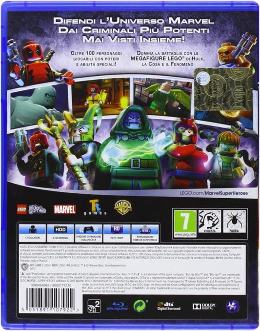 Lego Marvel Super Heroes Ps4 Gioco Videogioco Playstation 4 Italiano Nuovo Ita