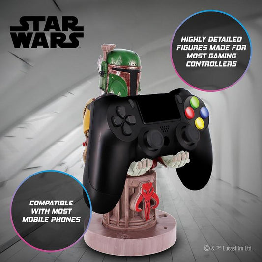 Cable Guys Starwars Boba Fett Statuetta Stand Base Ricarica SmartphoneController