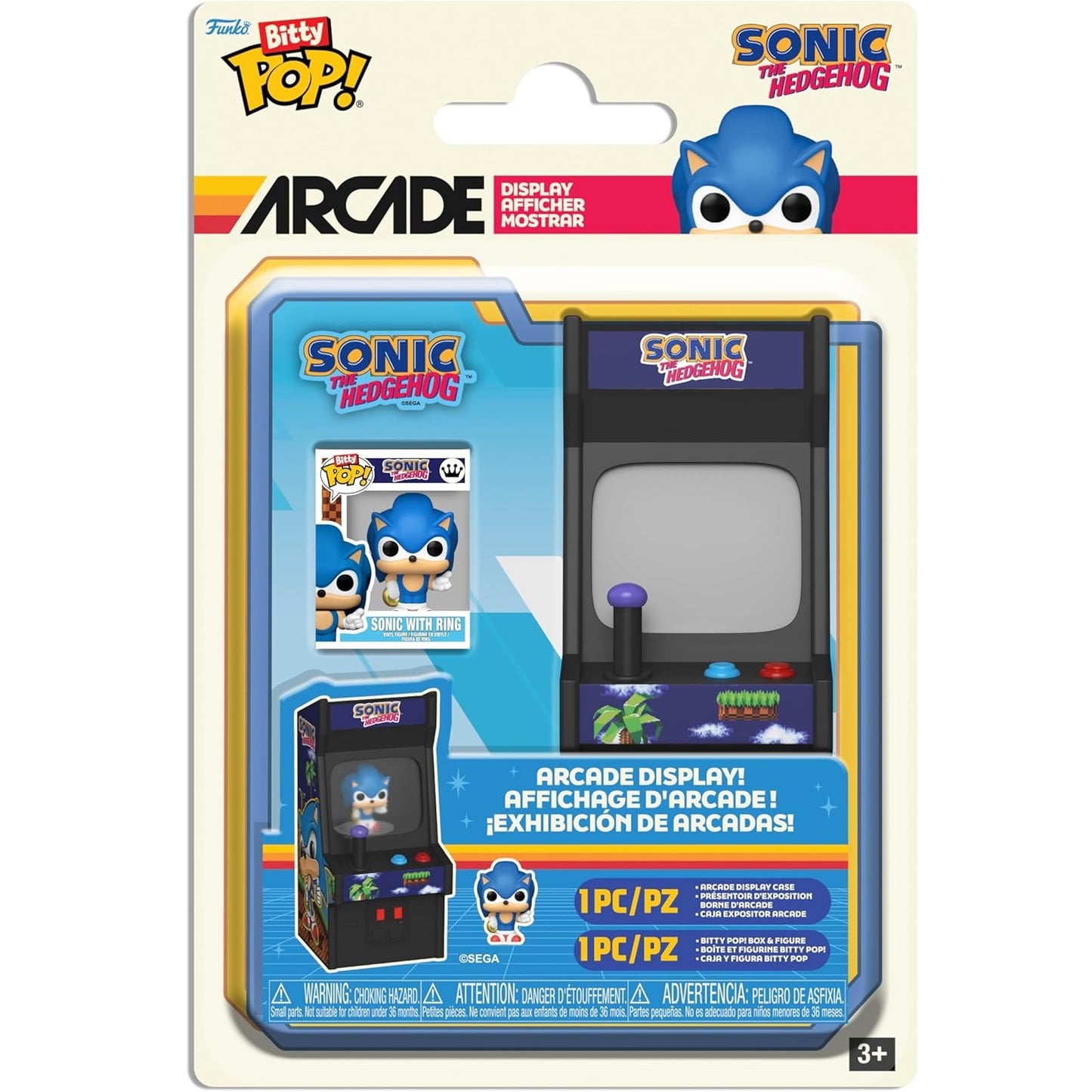 Funko Bitty Pop ! Arcade Sonic The Hedgehog - Sonic With Ring