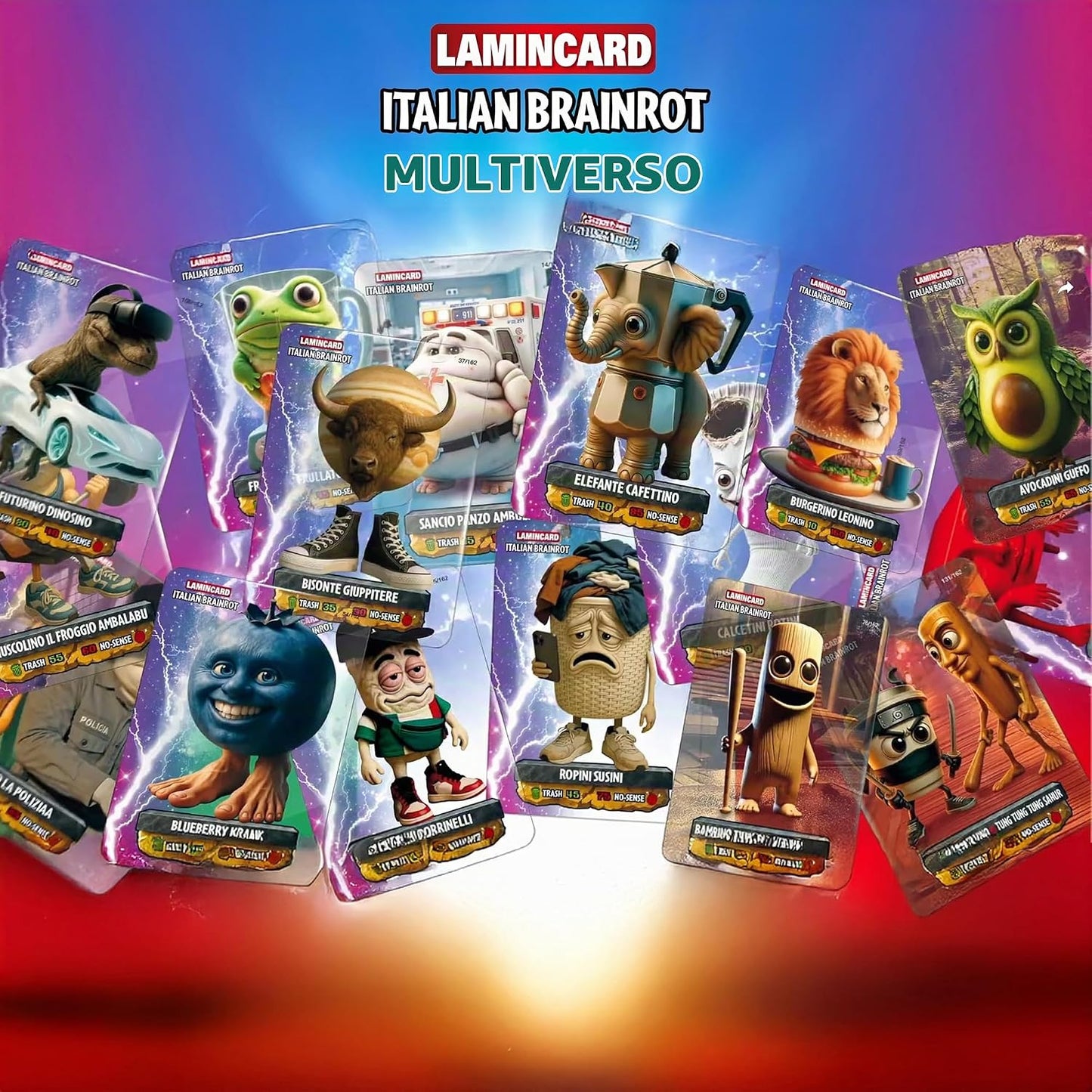 Raccoglitore Lamincard Italian Brainrot Multiverso + 1 Bustina – Album Ufficiale Diramix TCG